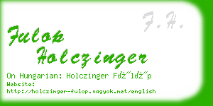 fulop holczinger business card